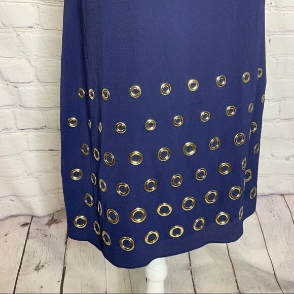 Michael Kors Navy grommet lined sleeveless dress - Picture 3 of 10